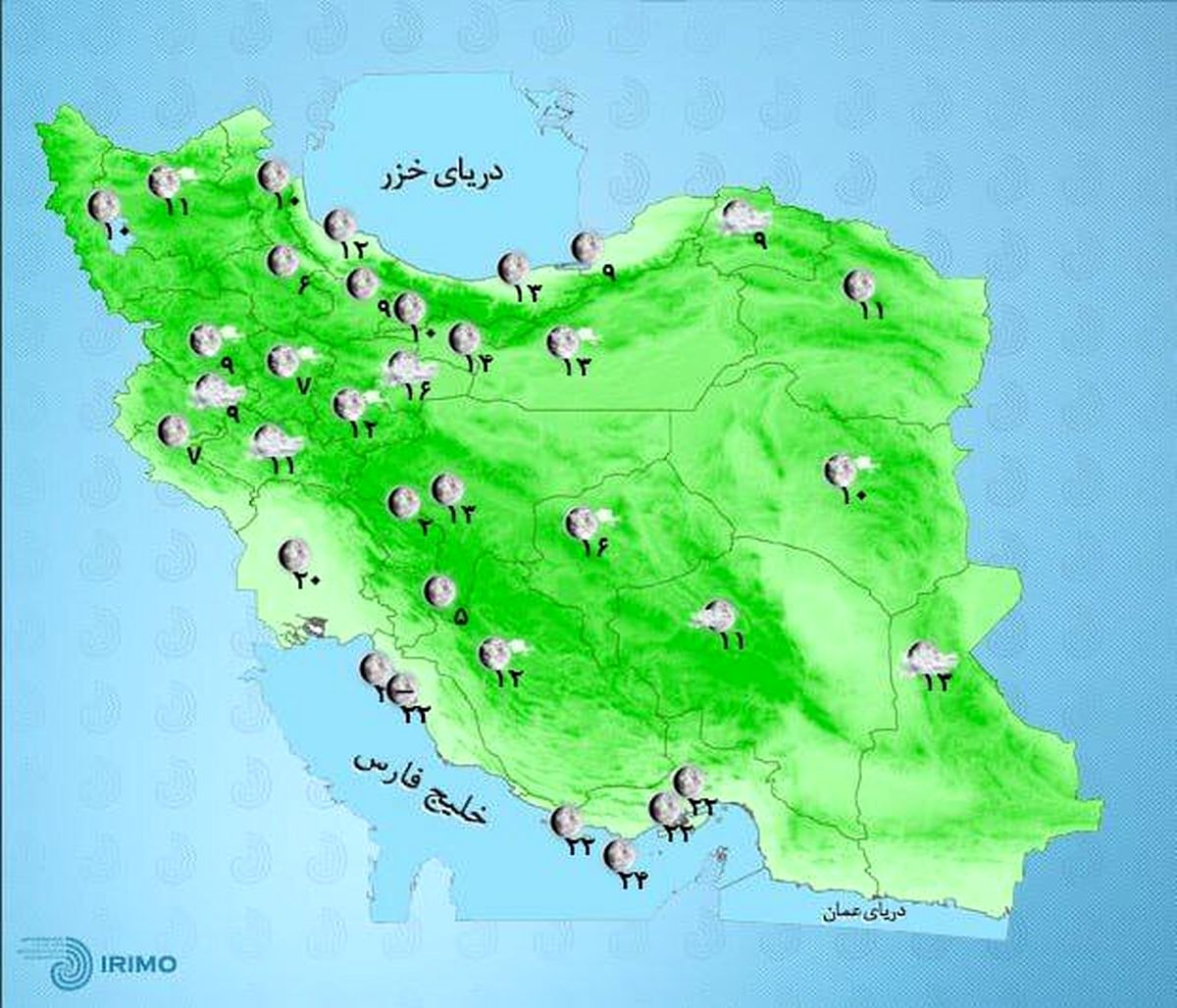 وضعیت آب‌وهوا، امروز ۹ فروردین ۱۴۰۱؛ هشدار سرمازدگی در ۱۸ استان